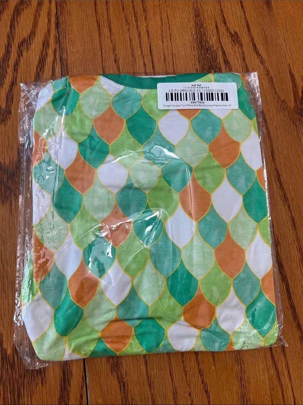 Little Sleepies Dragon Scales Two Piece Pajama Set - NEW - 4T